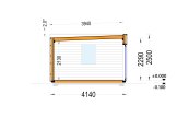 Gartenhaus aus Holz PREMIUM S (Extra Isoliert, 34 mm + Holzverschalung), 6x4 m, 24 m² specification 6