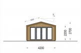 Gartenhaus aus Holz PIA (Isoliert, Elementbauweise), 4x3 m, 12 m² specification 2