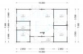 Blockbohlenhaus UZES (120 mm) 70 m² specification 1