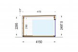 Gartenbüro PREMIUM (Isoliert, 34 mm + Holzverschalung), 5x4 m, 20 m² specification 6
