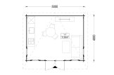 Gartenhaus aus Holz ESSEX (44 mm), 5x4 m, 20 m² specification 1