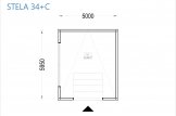 Holzgarage mit Flachdach SILVIA F (34 mm + Holzverschalung), 5x6 m, 30 m² specification 1