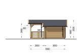 Blockbohlenhaus mit Terrasse ISLA (34 mm), 6x5 m, 18 m² + 7 m² specification 5