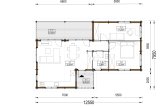 Blockbohlenhaus ADELE S (Isoliert, 44+44 mm), 60 m² specification 1