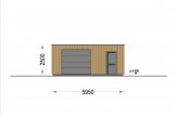Holzgarage Mit Schuppen SILVIA F PLUS (34 mm + Holzverschalung), 6x6 m, 36 m² specification 2