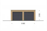 Doppelgarage aus Holz mit Flachdach STELA DUO F (Elementbauweise), 6x6 m, 36 m² specification 2