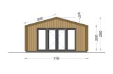 Gartenhaus aus Holz PIA S (34 mm + Holzverschalung), 5x5 m, 25 m² specification 2