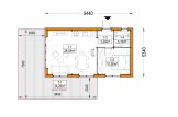 Kleines Holzhaus zum Wohnen MILANA RV (Isoliert, KfW55), 41 m² specification 1