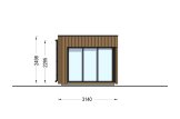 Gartenhaus aus Holz AMARA (34 mm + Verschalung), 5x3 m, 13 m² specification 2