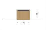 Holzgarage mit Flachdach STELA F (Elementbauweise), 3.2x5.2 m, 16.6 m² specification 4