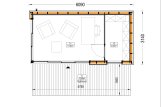 Gartenhaus aus Holz AMARA mit Schuppen (Isoliert, 34 mm + Verschalung), 6x3 m, 15 m² specification 1