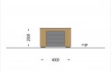 Holzgarage mit Flachdach SILVIA F (34 mm + Holzverschalung), 4x6 m, 24 m² specification 2