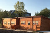 Blockbohlenhaus ALTURA (44 mm) 31 m² mit Flachdach customer 2