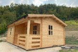 Gartenhaus aus Holz NANTES (58 mm), 6x4.7 m, 24 m² + 3.5 m² Terrasse customer 2
