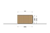 Kleines Holzhaus PREMIUM S (Isoliert, 34 mm + Holzverschalung), 10.5x4.5 m, 47 m² specification 5