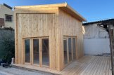 Blockbohlenhaus SOPHIA (Isoliert, 34 mm + Holzverschalung), 30 m² customer 3