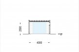Holzgarage mit Flachdach SILVIA F (34 mm + Holzverschalung), 4x6 m, 24 m² specification 6
