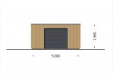 Holzgarage mit Flachdach STELA F (Elementbauweise), 5x6 m, 30 m² specification 2