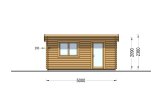 Gartenhaus aus mit Flachdach Holz DREUX (44 mm), 5x4 m, 20 m² specification 2