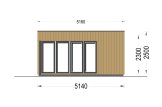 Gartenbüro PREMIUM (34 mm + Holzverschalung), 5x4 m, 20 m² specification 2