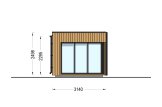 Gartenhaus aus Holz AMARA (34 mm + Holzverschalung), 5x3 m, 13 m² specification 3