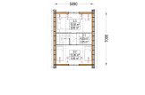 Blockbohlenhaus KARINA (Isoliert, 34 mm + Holzverschalung), 46 m² specification 2
