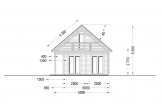 Blockbohlenhaus mit Terrasse AURA S (44+44 mm), 100 m² + 35 m² specification 3
