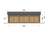 Dreifachgarage aus Holz TRIO (44 mm), 9x6 m, 54 m² specification 5