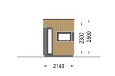 Gartenbüro PREMIUM L (34 mm + Holzverschalung), 2x2 m, 4 m² specification 2