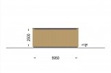 Doppelgarage aus Holz mit Flachdach SILVIA DUO F (34 mm + Holzverschalung), 6x6 m, 36 m² specification 4