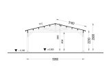 Carport aus Holz für 3 Autos CLASSIC TRIO, 5.95x8.95 m specification 6