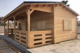 Blockbohlenhaus mit Terrasse AMELIA (44 mm), 32 m² + 20 m² customer 3