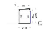 Gartenbüro PREMIUM L (34 mm + Holzverschalung), 3x2 m, 6 m² specification 6