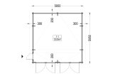Doppelgarage aus Holz TWIN DUO (44 mm), 6x6 m, 36 m² specification 1