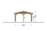 Carport aus Holz für 1 Auto CLASSIC, 4x5.7 m specification 2