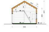 Kleines Holzhaus SARA (Isoliert, 34 mm + Holzverschalung), 20 m² specification 7