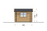 Holzgarage mit Flachdach MODERN S (44 mm), 3.6x5.4 m, 20 m² specification 4