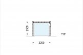 Holzgarage mit Flachdach SILVIA F (34 mm + Holzverschalung), 3.2x5.2 m, 16.6 m² specification 6