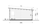 Holzgarage mit Flachdach MODERN S (44 mm), 3.6x5.4 m, 20 m² specification 6