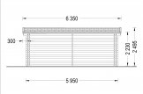 Gartenhaus aus Holz STRONGHOLD (44 mm), 3x6 m, 18 m² specification 4