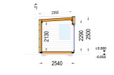 Gartenbüro PREMIUM (Extra Isoliert, 34 mm + Holzverschalung), 4.1x2.4 m, 10 m² specification 6