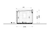 Gartenbüro PREMIUM (34 mm + Holzverschalung), 5.95x3 m, 16 m² specification 6