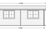 Gartenhaus aus Holz STRONGHOLD (44 mm), 3x6 m, 18 m² specification 2