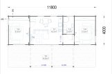 Blockbohlenhaus ADALINE S (44 mm), 45 m² specification 1