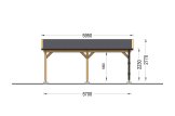 Carport aus Holz für 1 Auto CLASSIC, 5x5.7 m specification 5