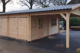 Doppelgarage aus Holz mit Carport (44 mm), 6x6 m + 3x6 m (Carport), 54 m² customer 1