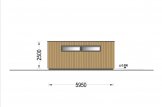 Dreifachgarage aus Holz mit Flachdach SILVIA TRIO F (34 mm + Holzverschalung), 9x6 m, 54 m² specification 3