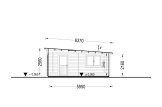 Holzgarage mit Flachdach MODERN (44 mm), 4x6 m, 24 m² specification 6