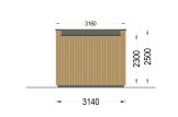 Gartenbüro PREMIUM (34 mm + Holzverschalung), 3x3 m, 9 m² specification 4