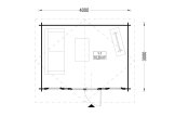 Gartenhaus aus Holz OLYMP (34 mm), 4x3 m, 12 m² specification 1
